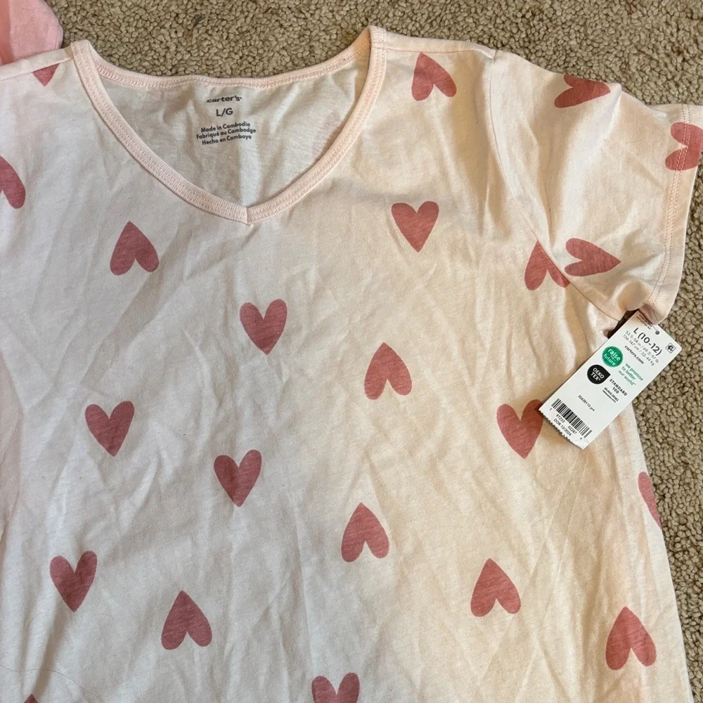 Carter’s Barbie Pink Festive Long Sleeve and Heart Tee Set - Picture 3 of 5